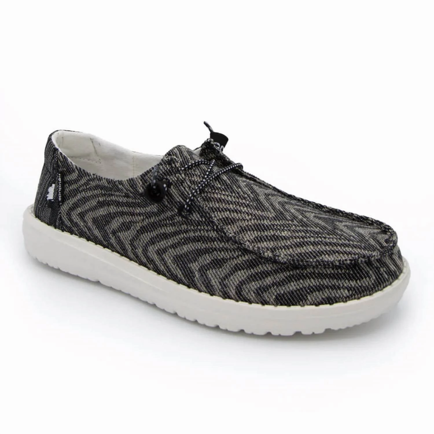 Kid's Wendy Shoes In Woven Zebra Black Stripe Ergonomic Frame
