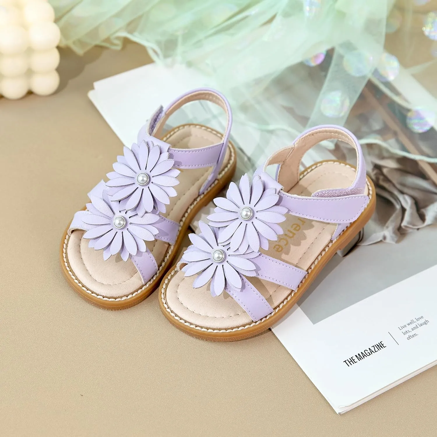 Kiderence Toddler Girls Sandals Little Girls Kids Shoes Girls Sandals Toddler