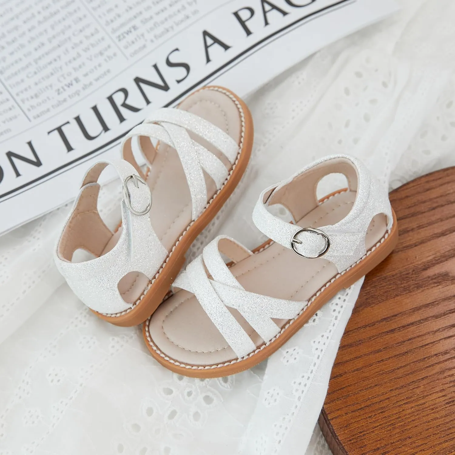 Kiderence Toddler Girls Sandals Little Girls Kids Shoes Girls Sandals Toddler