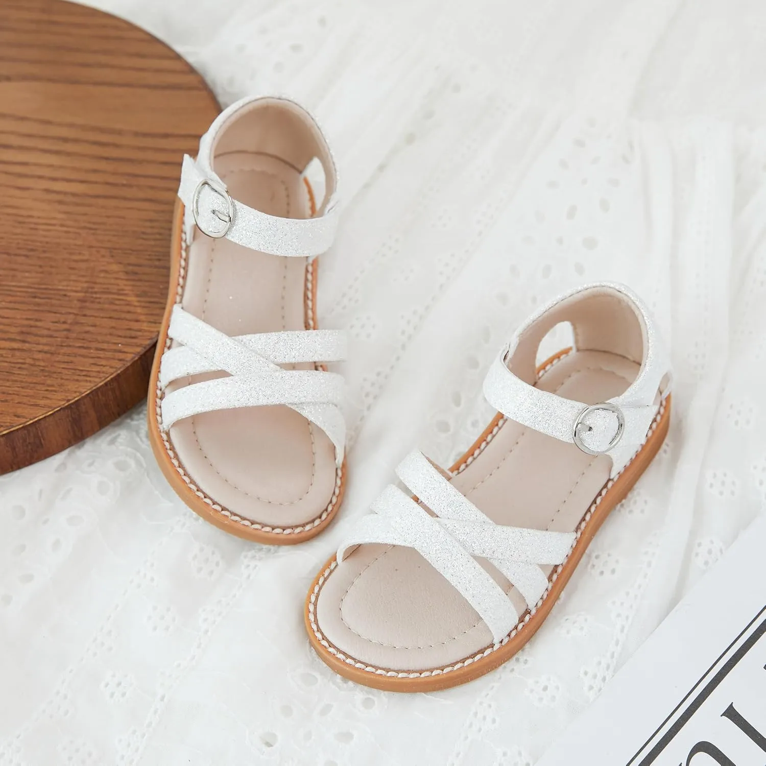 Kiderence Toddler Girls Sandals Little Girls Kids Shoes Girls Sandals Toddler