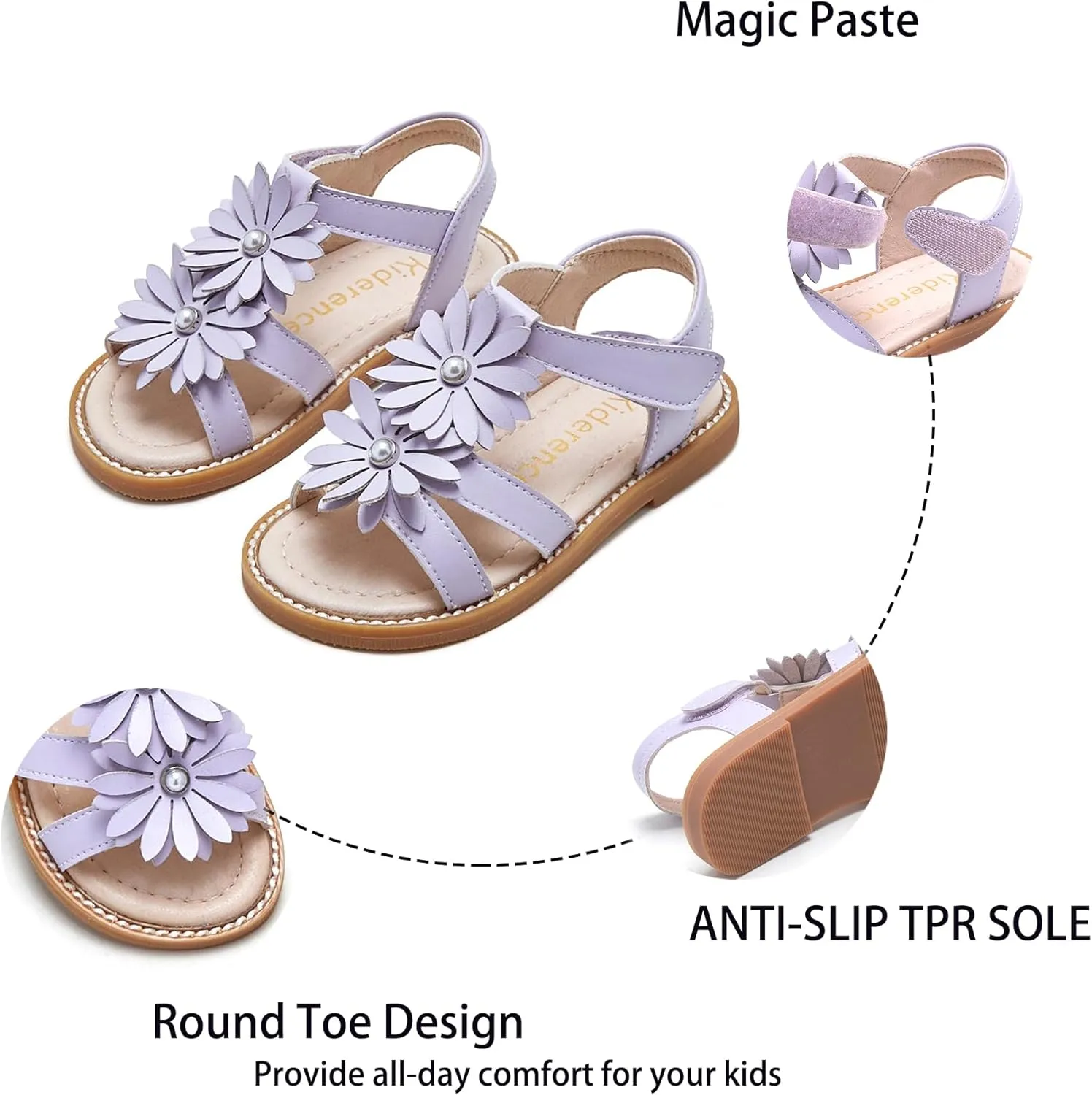 Kiderence Toddler Girls Sandals Little Girls Kids Shoes Girls Sandals Toddler