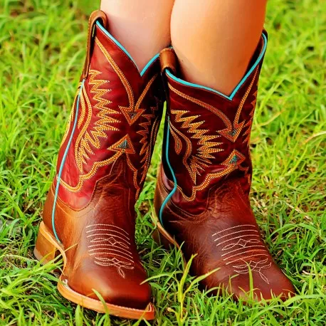 Kids Cowboy Boots- Anderson Bean Moka Pit Bull K7062