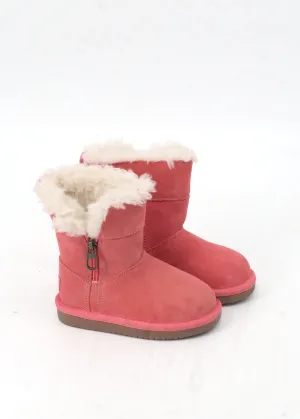 Kids Girl's Plain Ankle Boots,Pink