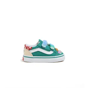 Kids Old Skool V Hook & Loop 'Mushroom' Coffee Run Sand Glow