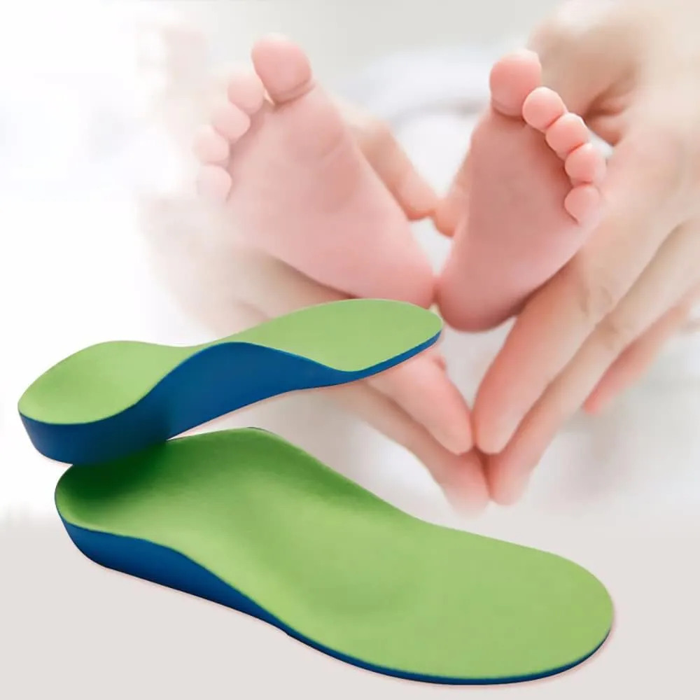 Kids Orthopedic Insoles,Shoe Inserts Orthotics Comfort Arch Support, Shock Absorbing Active Childrens Inner Soles for Heel, Arch, Flat Feet, Under/Over Pronation