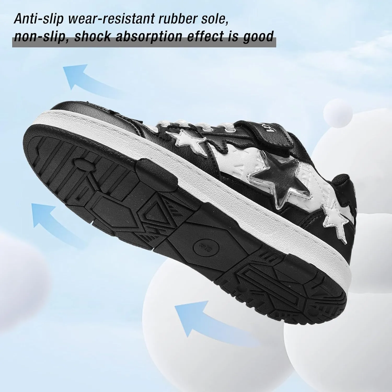 Kids Sneakers Fashion Comfortable Casual Athletic Tennis Shoe Breathable Lightweight Slip on Sports Shoes