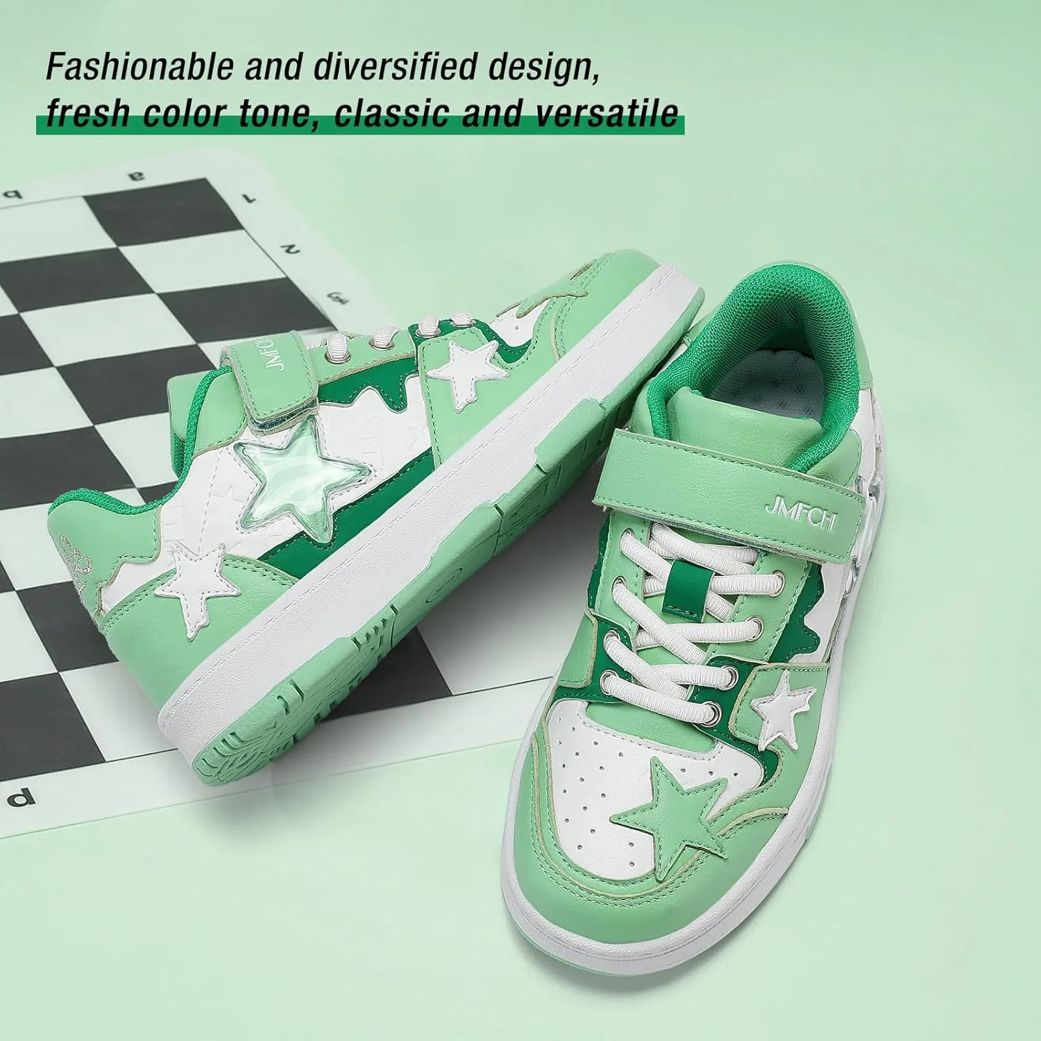 Kids Sneakers Fashion Comfortable Casual Athletic Tennis Shoe Breathable Lightweight Slip on Sports Shoes