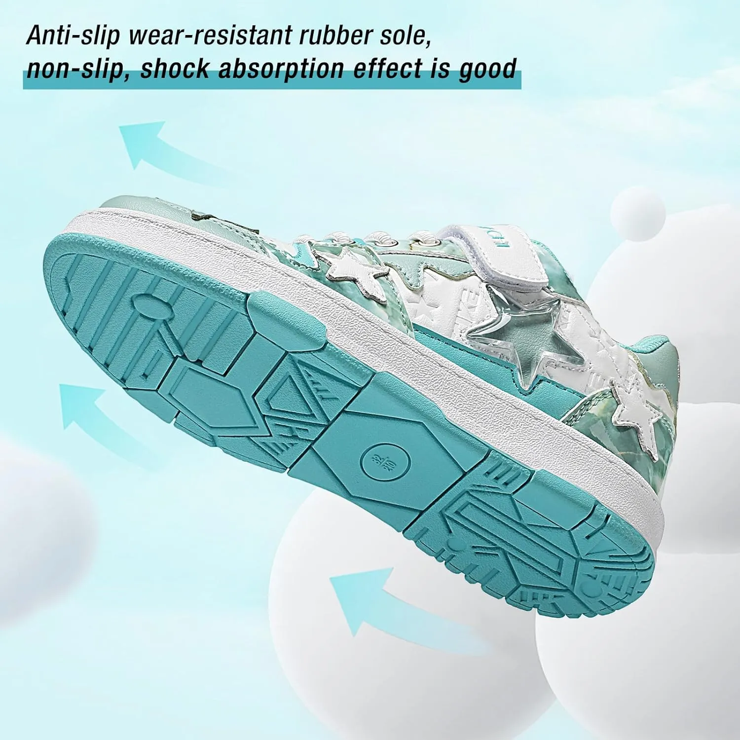 Kids Sneakers Fashion Comfortable Casual Athletic Tennis Shoe Breathable Lightweight Slip on Sports Shoes