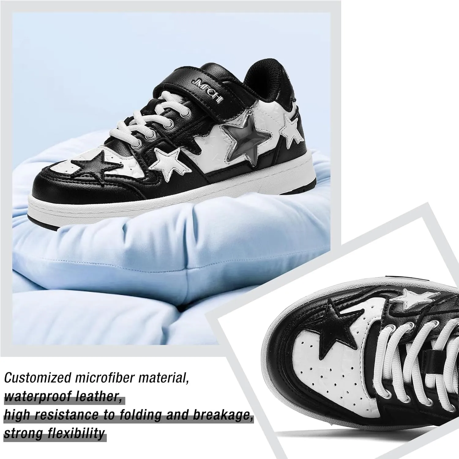 Kids Sneakers Fashion Comfortable Casual Athletic Tennis Shoe Breathable Lightweight Slip on Sports Shoes