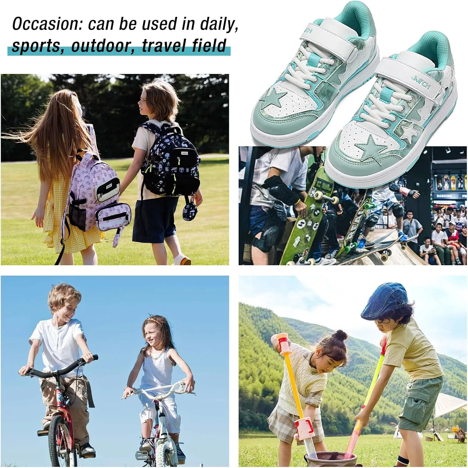 Kids Sneakers Fashion Comfortable Casual Athletic Tennis Shoe Breathable Lightweight Slip on Sports Shoes