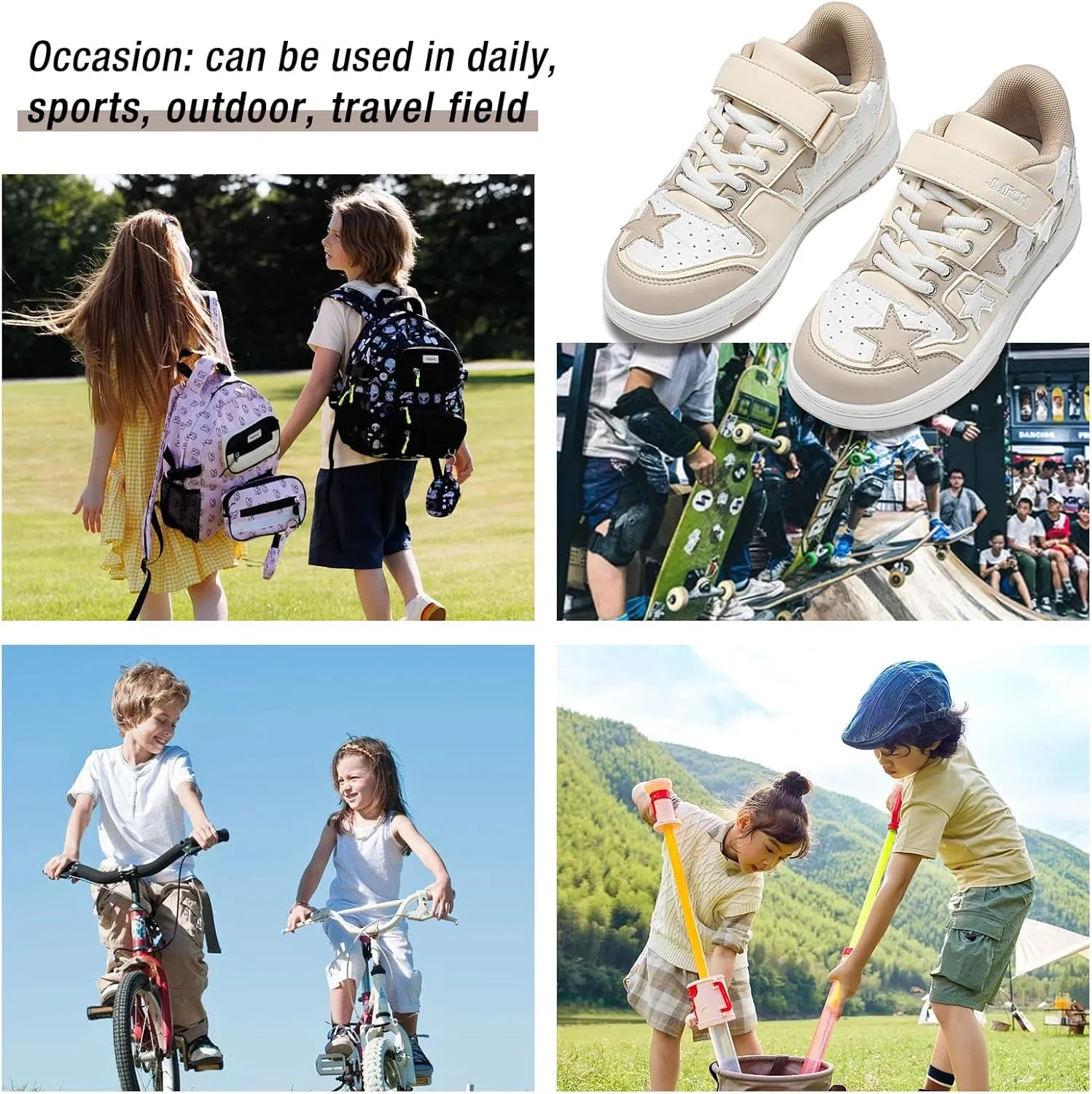 Kids Sneakers Fashion Comfortable Casual Athletic Tennis Shoe Breathable Lightweight Slip on Sports Shoes