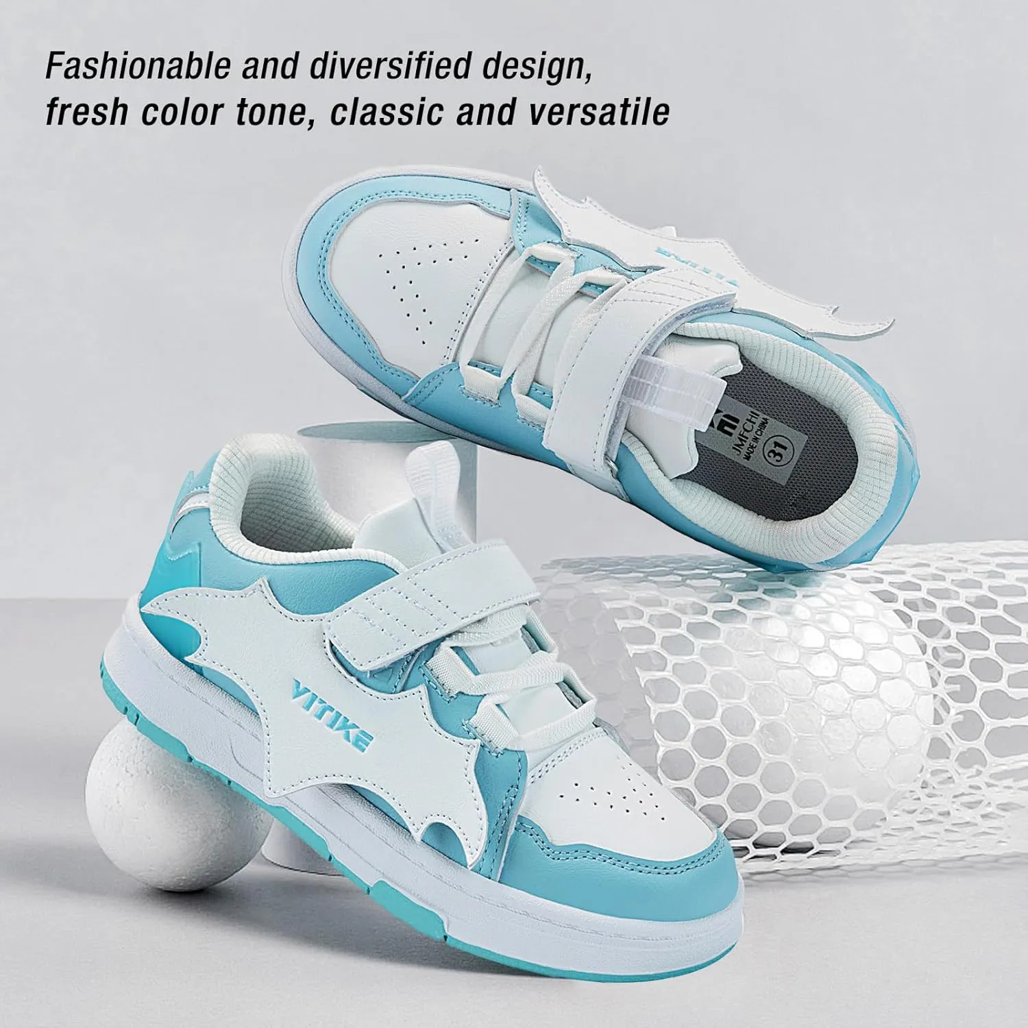 Kids Sneakers Fashion Comfortable Casual Athletic Tennis Shoe Breathable Lightweight Slip on Sports Shoes
