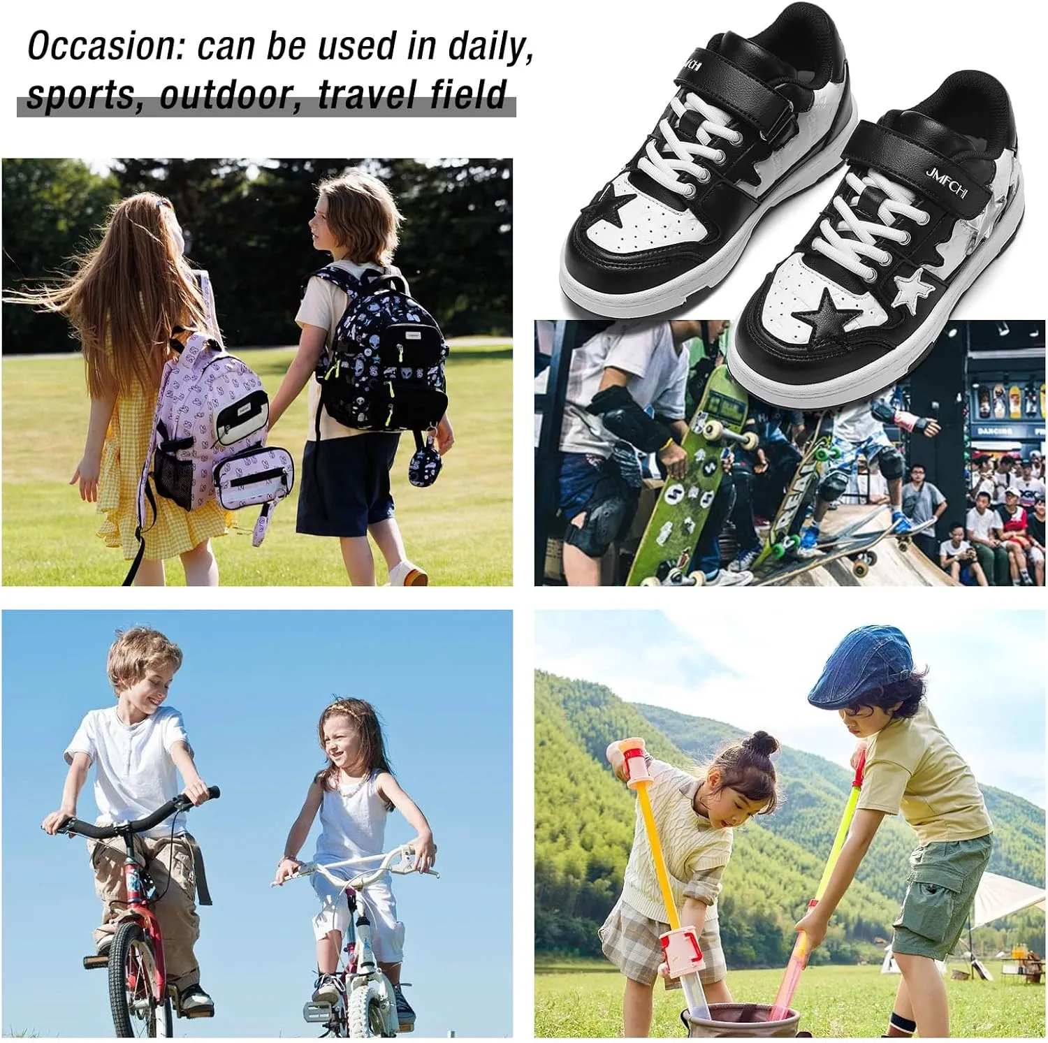 Kids Sneakers Fashion Comfortable Casual Athletic Tennis Shoe Breathable Lightweight Slip on Sports Shoes