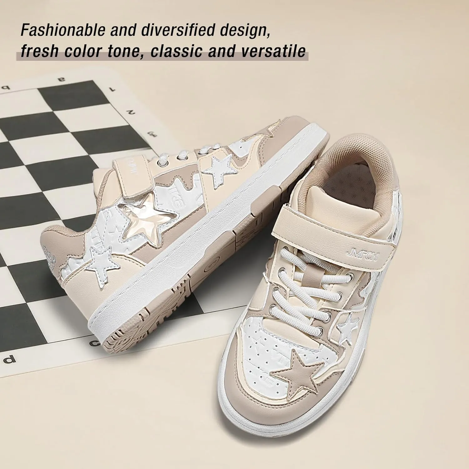 Kids Sneakers Fashion Comfortable Casual Athletic Tennis Shoe Breathable Lightweight Slip on Sports Shoes