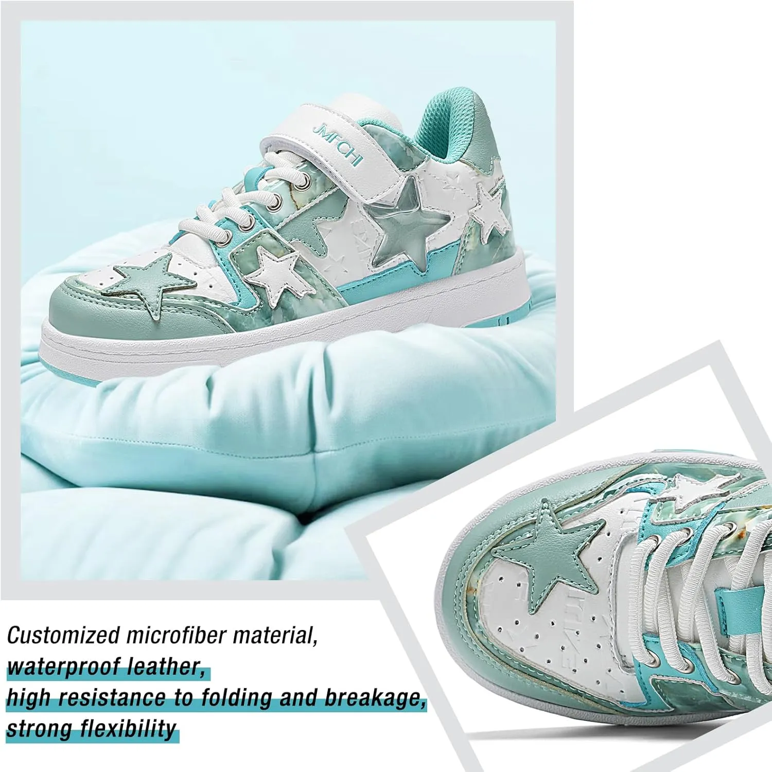 Kids Sneakers Fashion Comfortable Casual Athletic Tennis Shoe Breathable Lightweight Slip on Sports Shoes
