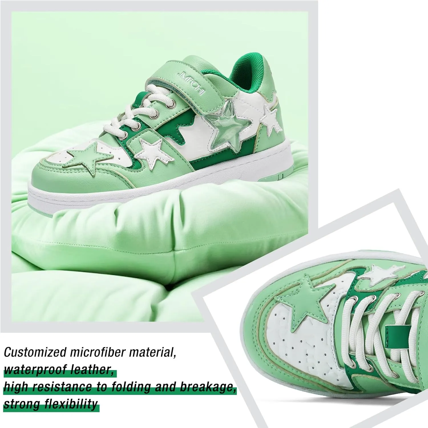 Kids Sneakers Fashion Comfortable Casual Athletic Tennis Shoe Breathable Lightweight Slip on Sports Shoes