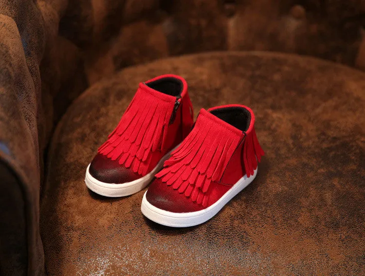Kids Trainers Baby Shoes Girls Boys Boots Rubber Boot Baby Fashion Sport Shoes Superfly Original Tassel Shoes Comfortable