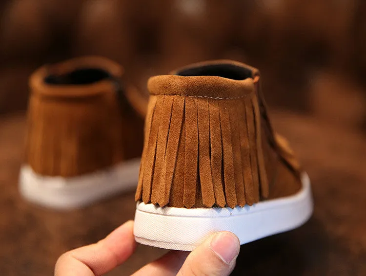 Kids Trainers Baby Shoes Girls Boys Boots Rubber Boot Baby Fashion Sport Shoes Superfly Original Tassel Shoes Comfortable