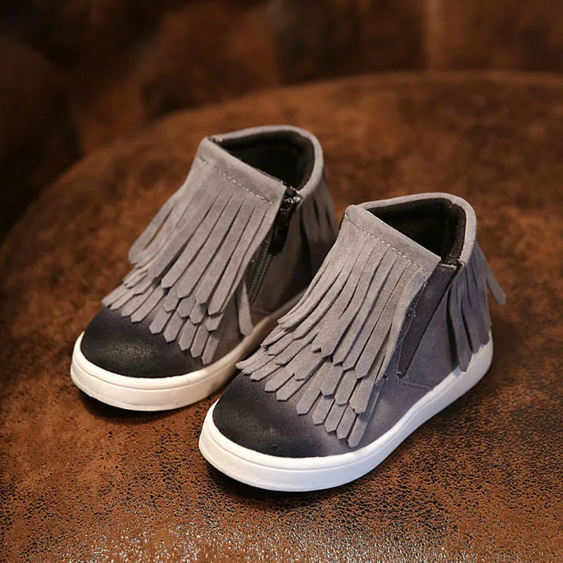 Kids Trainers Baby Shoes Girls Boys Boots Rubber Boot Baby Fashion Sport Shoes Superfly Original Tassel Shoes Comfortable
