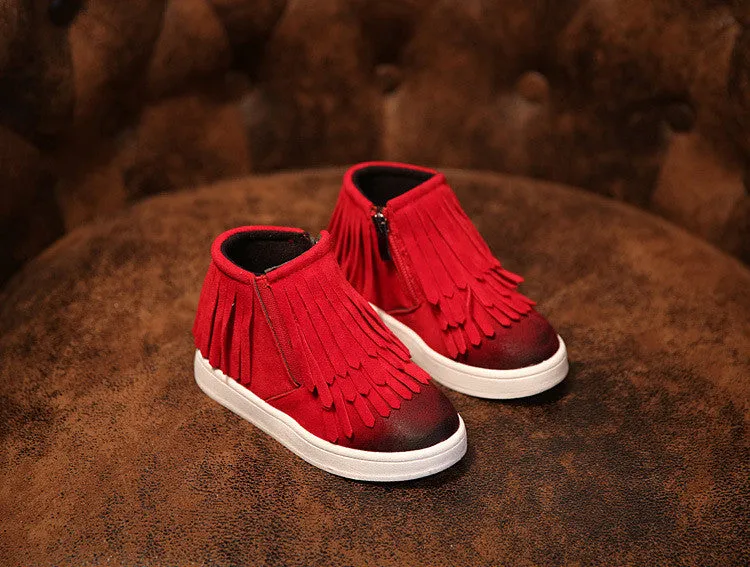 Kids Trainers Baby Shoes Girls Boys Boots Rubber Boot Baby Fashion Sport Shoes Superfly Original Tassel Shoes Comfortable
