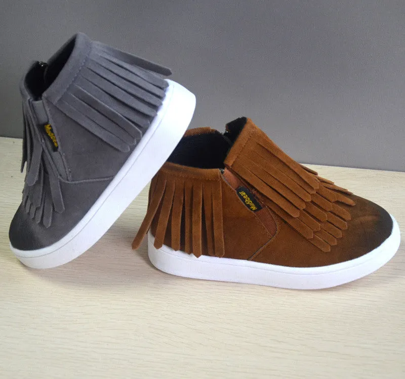 Kids Trainers Baby Shoes Girls Boys Boots Rubber Boot Baby Fashion Sport Shoes Superfly Original Tassel Shoes Comfortable