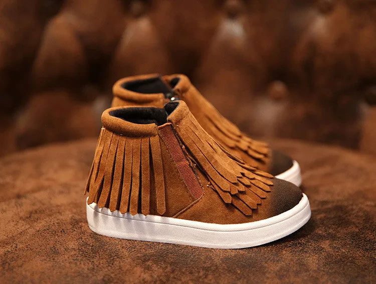 Kids Trainers Baby Shoes Girls Boys Boots Rubber Boot Baby Fashion Sport Shoes Superfly Original Tassel Shoes Comfortable