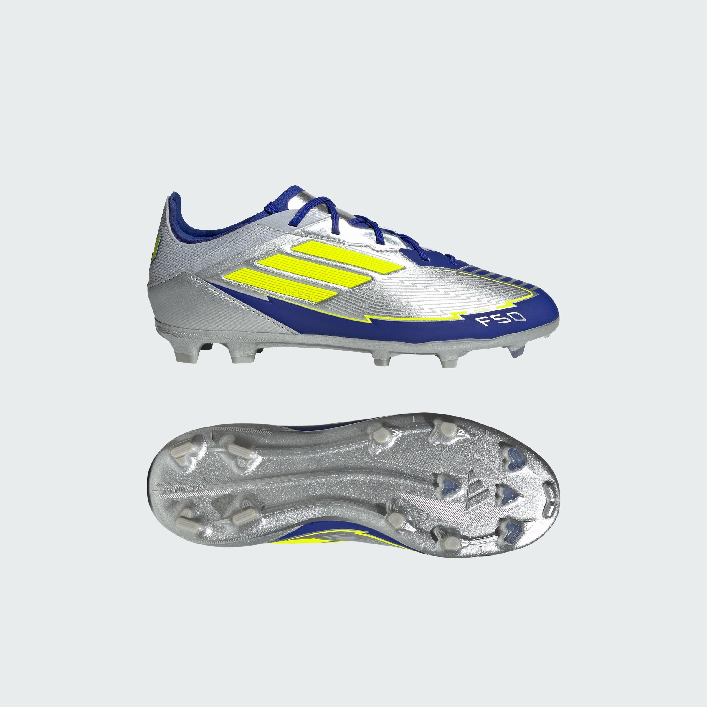 Kids' adidas F50 Elite Messi Firm Ground Soccer Cleats Kids Bold Details Grip Control