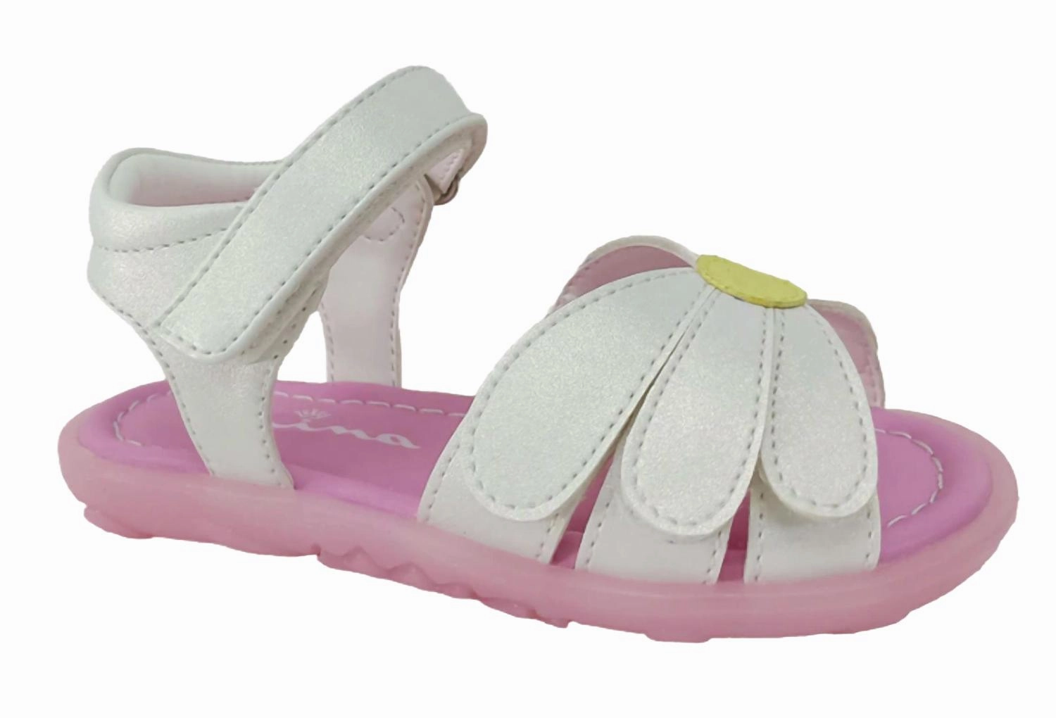 Adaptive Impact Zones Kids Cristle Daisy Sandal In White