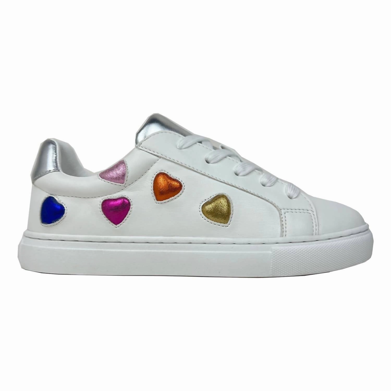 Bounce Back Technology Easy To Clean Kids Miss Gaia Hearts Sneaker In White Multi