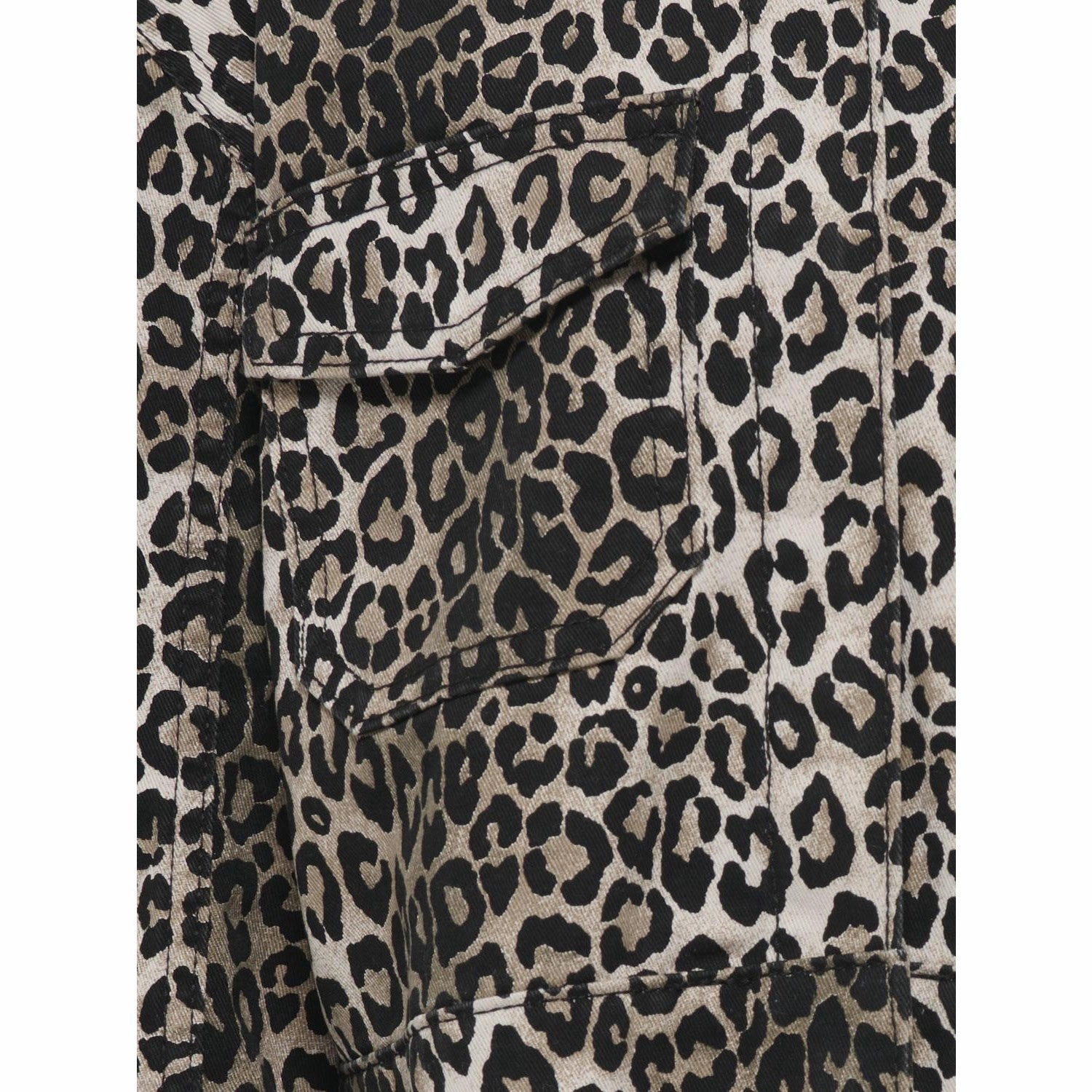 kids ONLY Black Leo Sandra-Lumi Printed Jacket Wind Resistant Lining Heavyweight Fabric