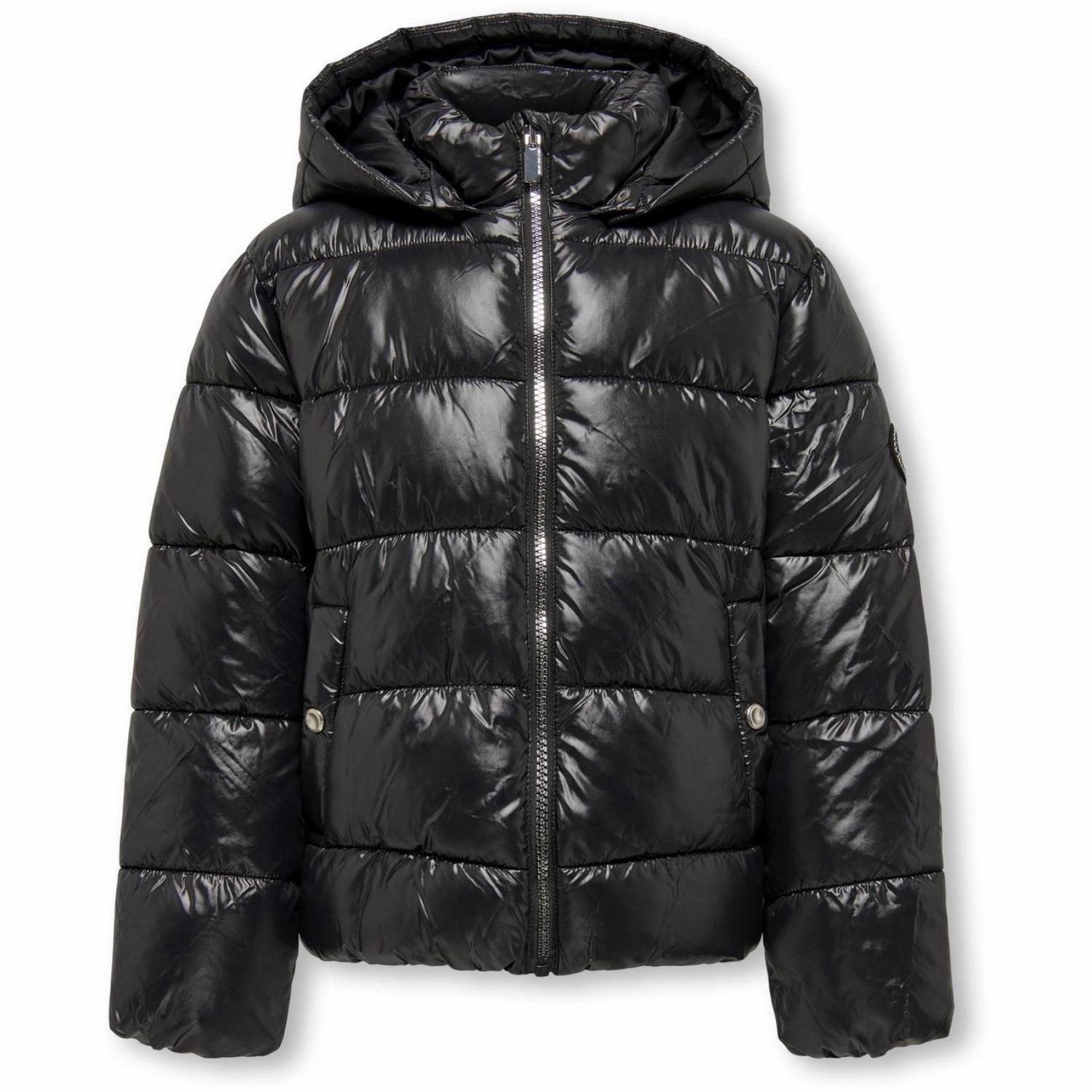 kids ONLY Black Silver Trim Newemmy Savannah Jacket Noos Recycled Polyester Teflon Coated
