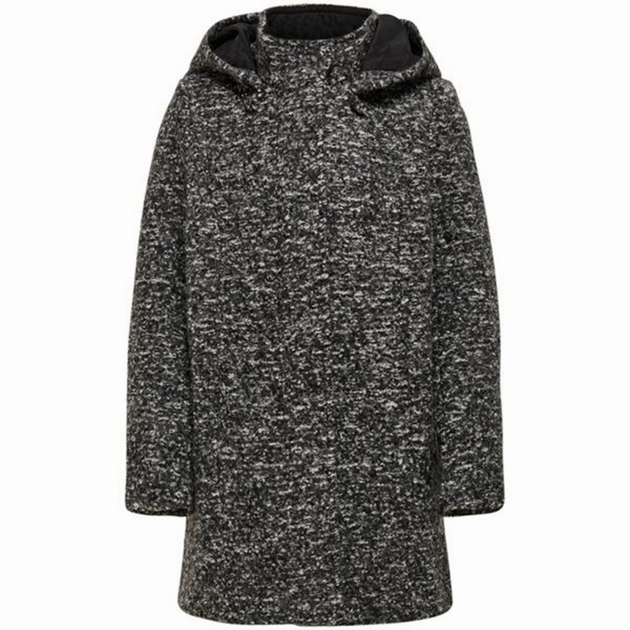 Bright Color Kids ONLY Dark Grey Melange Sedonna Boucle Wool Jacket