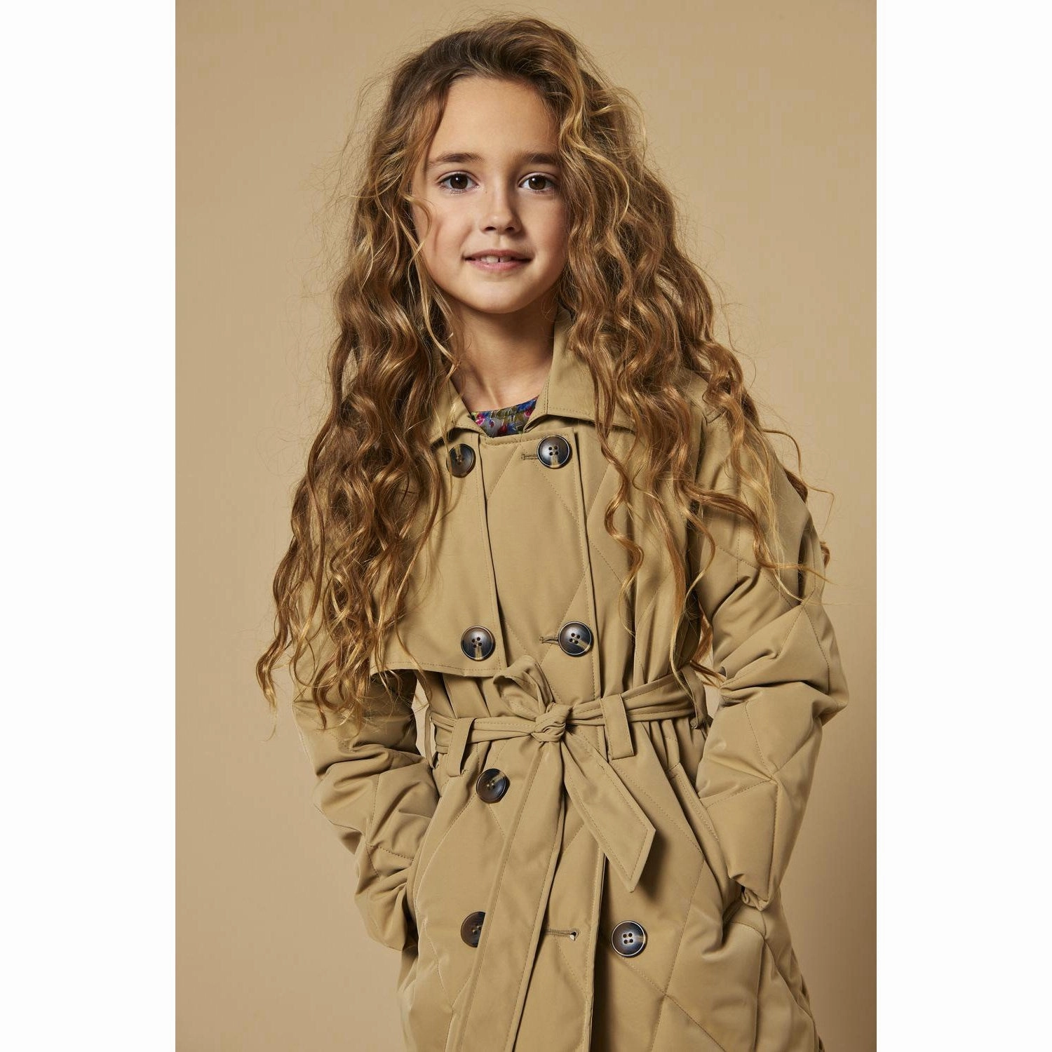 kids ONLY Petrified Oak Mauda Quilted Jacket Non Restrictive Movement
