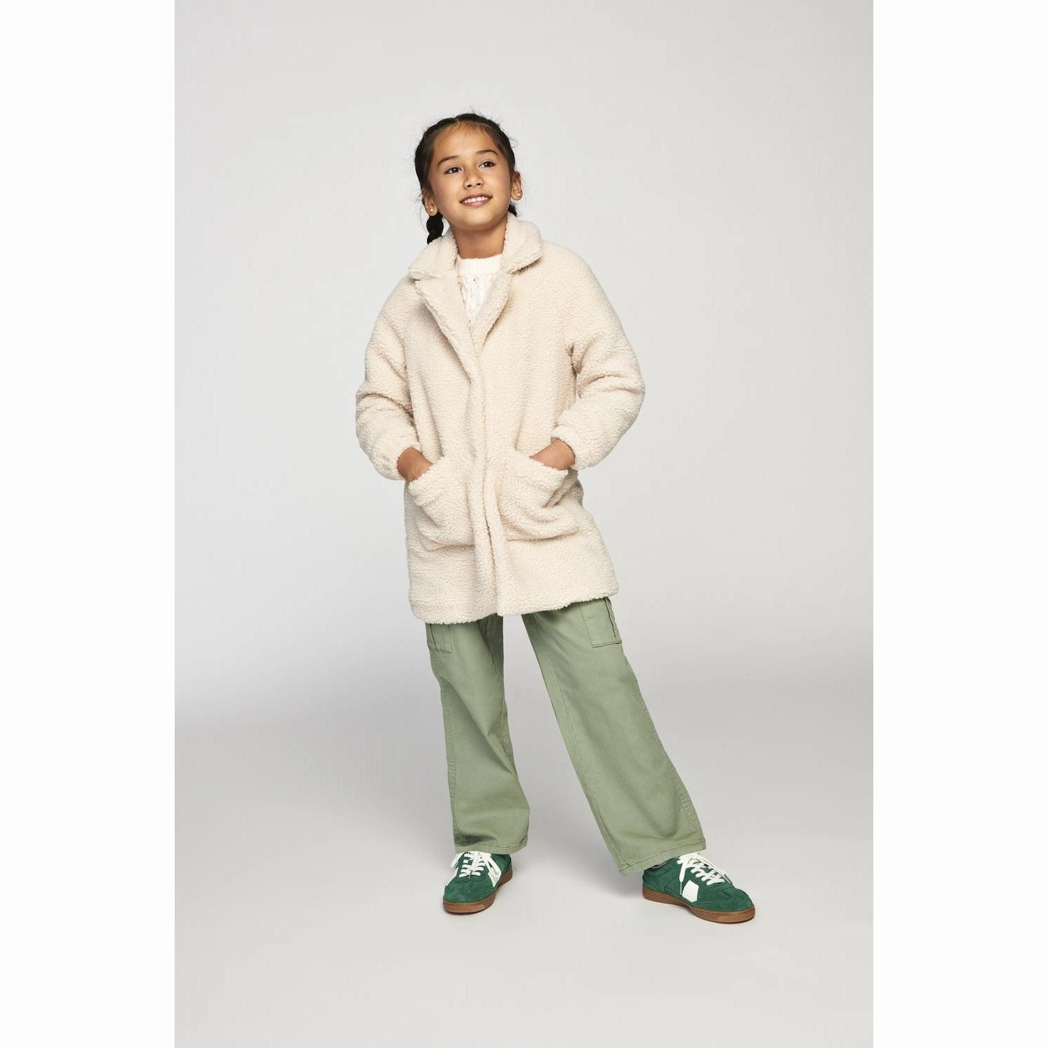 kids ONLY Pumice Stone Sandra Teddy Long Coat Heat Resistant Fabric