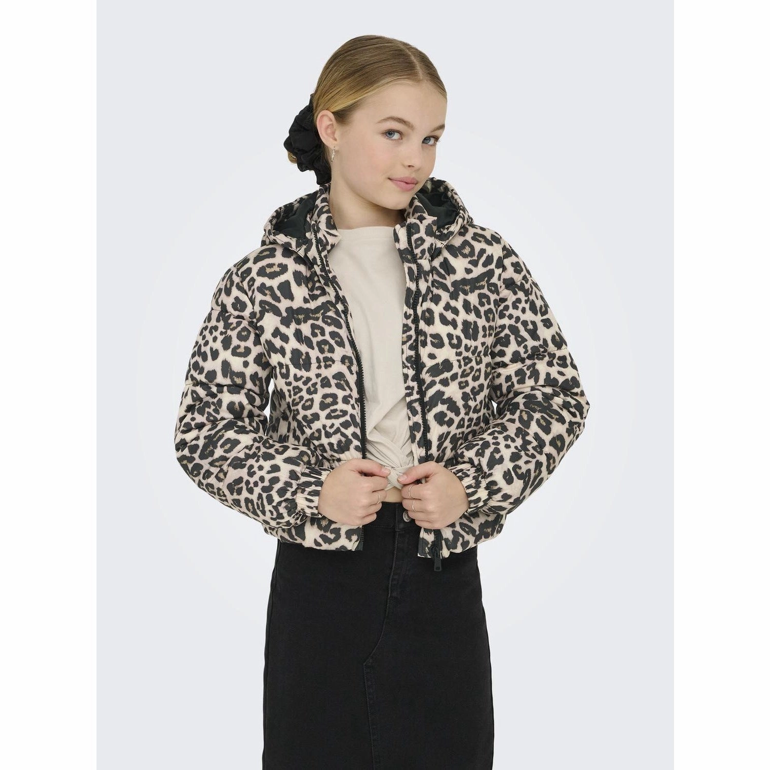 Non Bulky Design kids ONLY Silver Mink Leo Kogdalia Sht Puffer Aop Jacket Otw Noos
