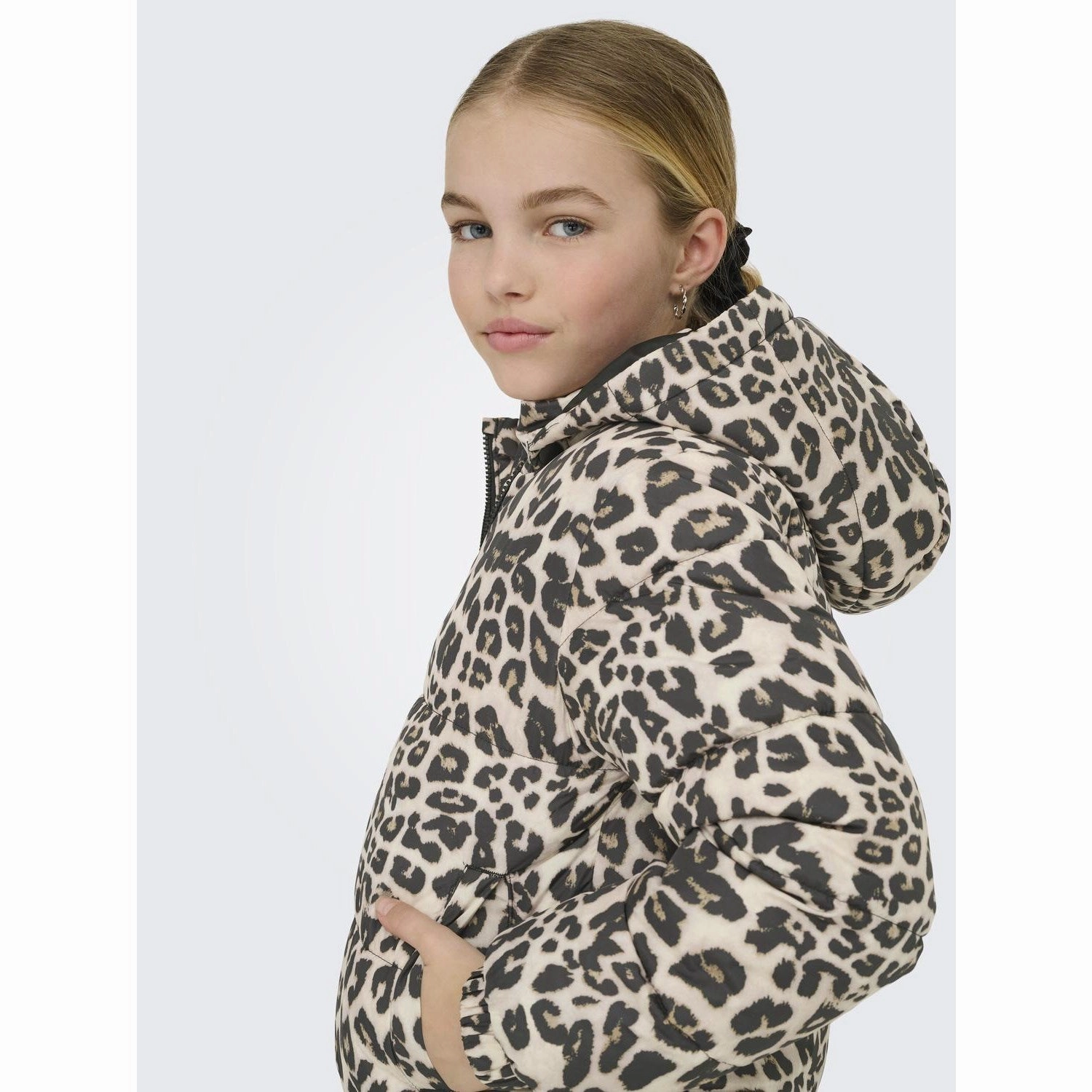 Daily Wear Layered Protection kids ONLY Silver Mink Leo Kogdalia Sht Puffer Aop Jacket Otw Noos