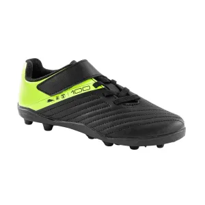 Kipsta Agility 100 Kid's Soccer Boots - Hard Ground - Black/Yellow
