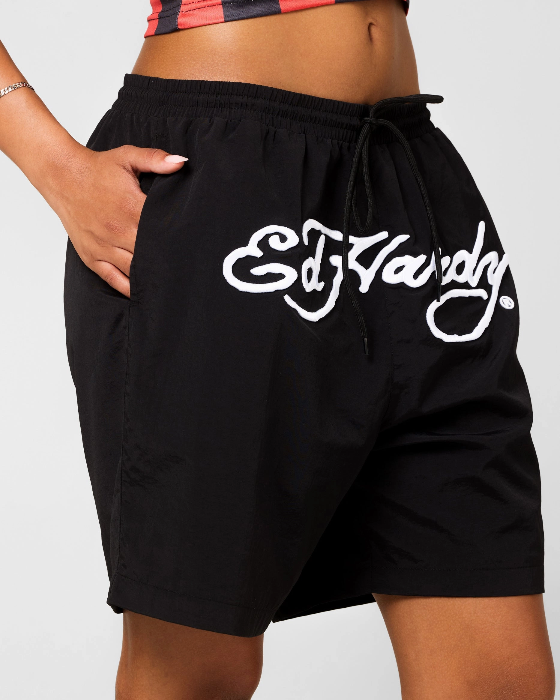 Ed Hardy Beach Shorts Black EcoFriendlyDye