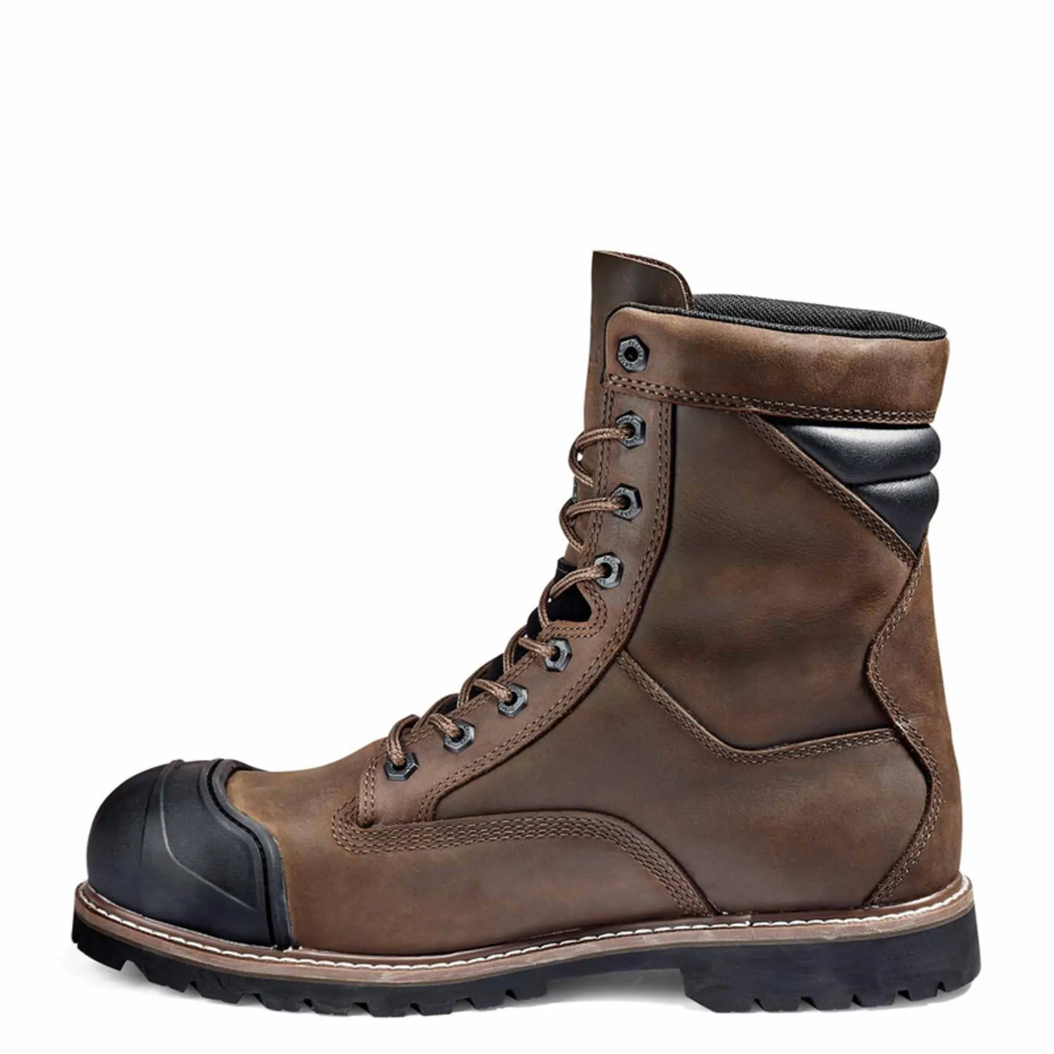 Kodiak Men's McKinney M.U.T.™ 8" Waterproof Safety Work Boots – Full Grain Leather, Composite Toe & Plate, Comfortzone Footbed | Sizes 7-15