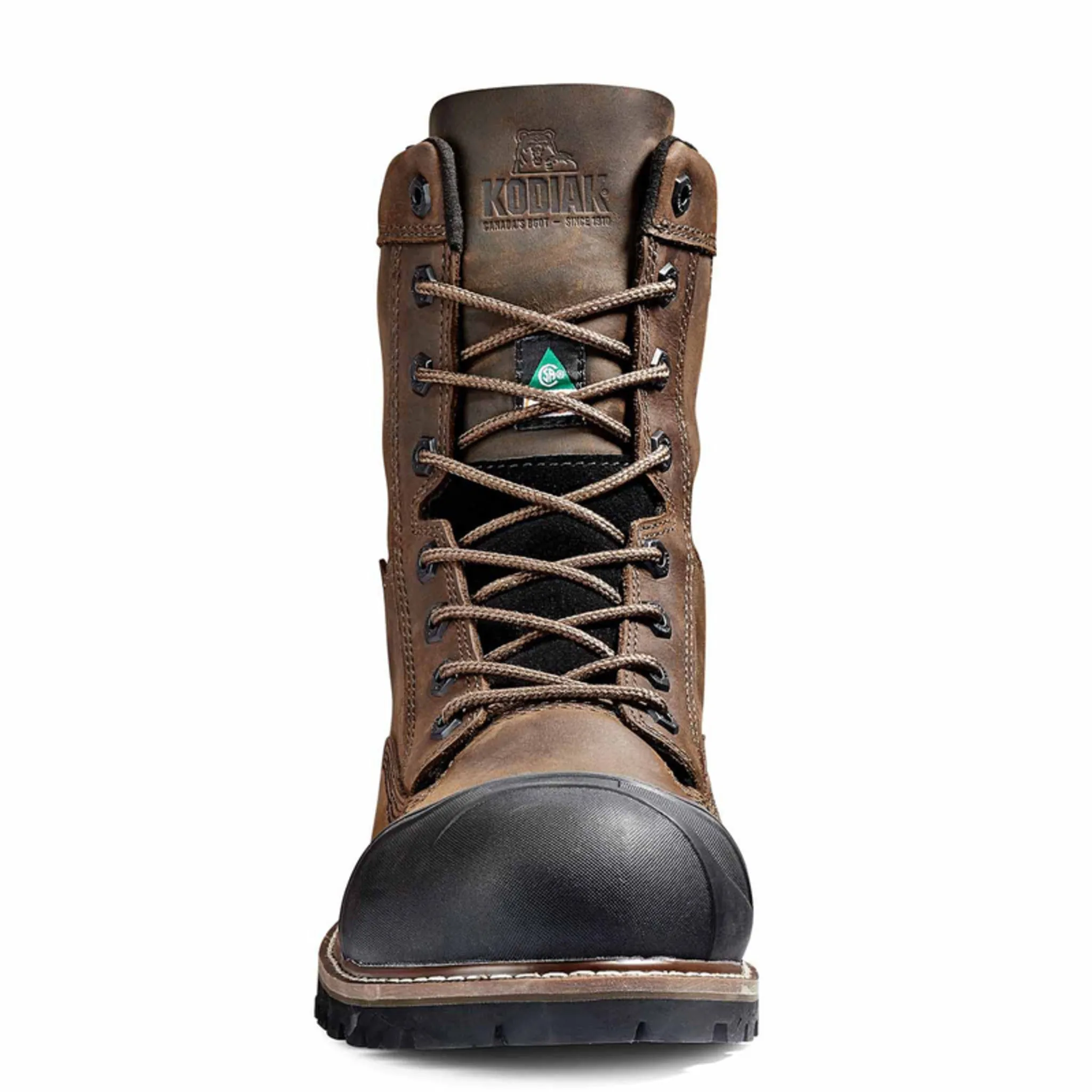 Kodiak Men's McKinney M.U.T.™ 8" Waterproof Safety Work Boots – Full Grain Leather, Composite Toe & Plate, Comfortzone Footbed | Sizes 7-15
