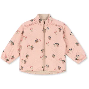 Pocket Details Konges Sl?jd Bow Kitty Pink Thermo Frill Jacket Grs