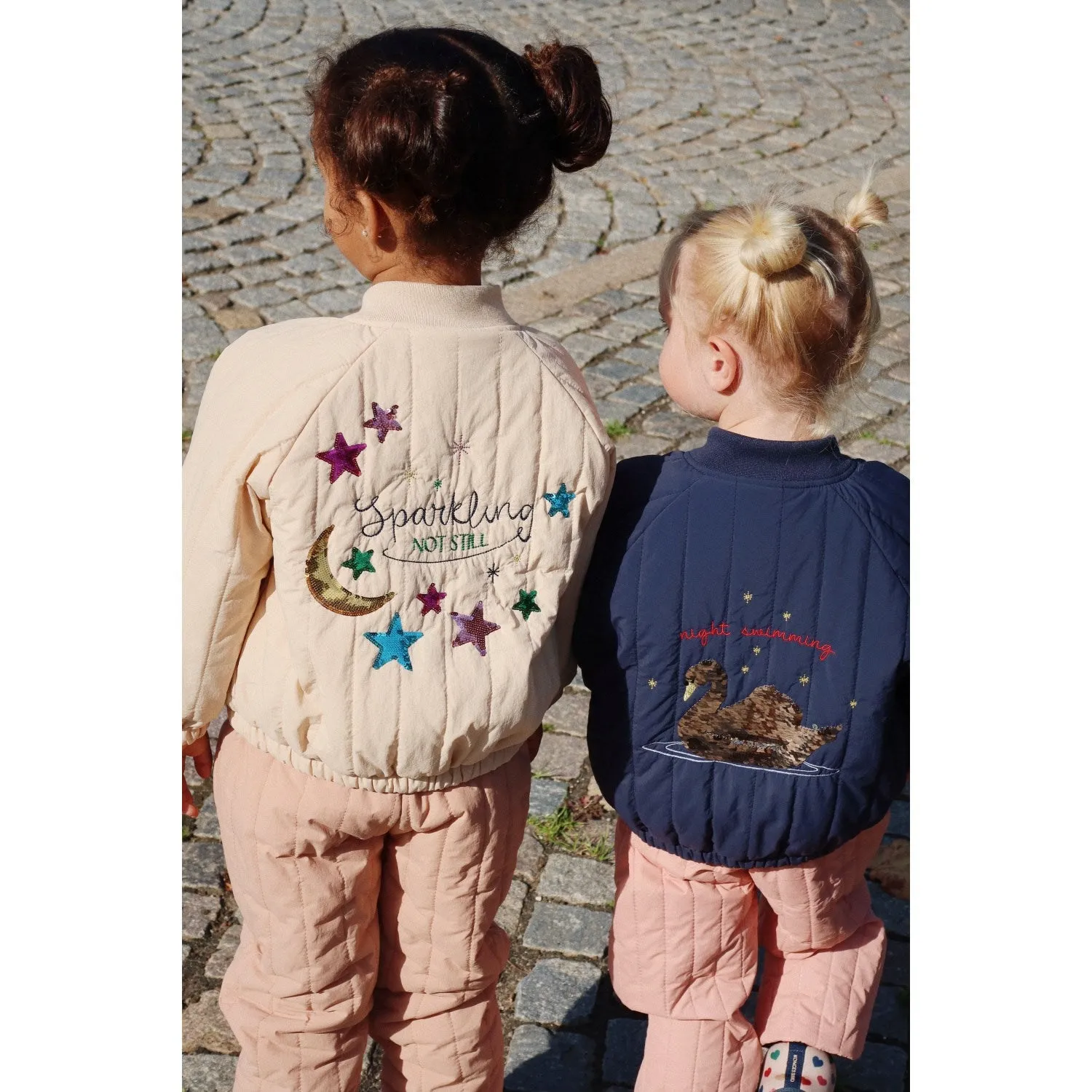 Konges Sl?jd Frapp?? Juno Sequin Bomber Jacket Single Buttons Seamless Knit Cuffs