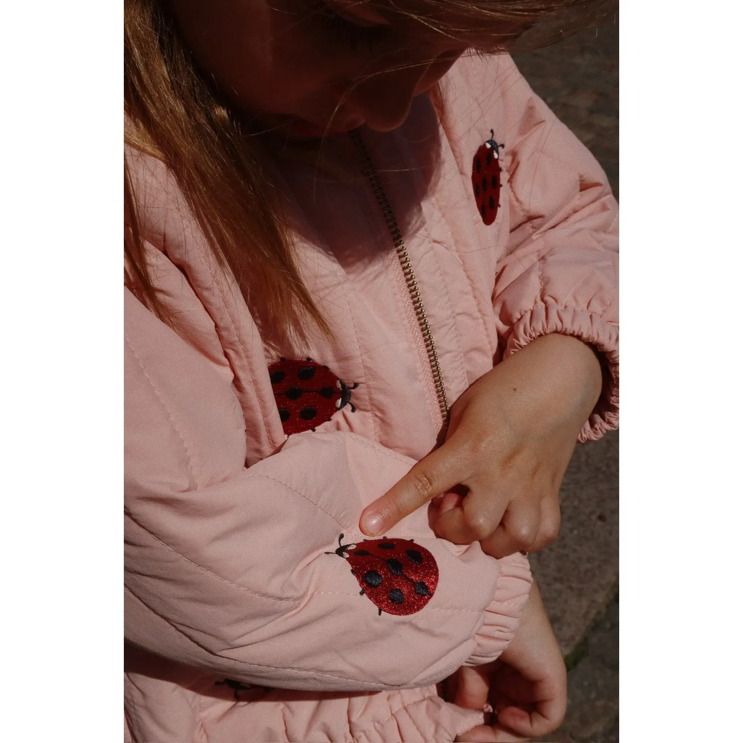 Konges Sl?jd Mellow Rose Juno Bomber Jacket Hidden Storage Compartment Calm Day Fit