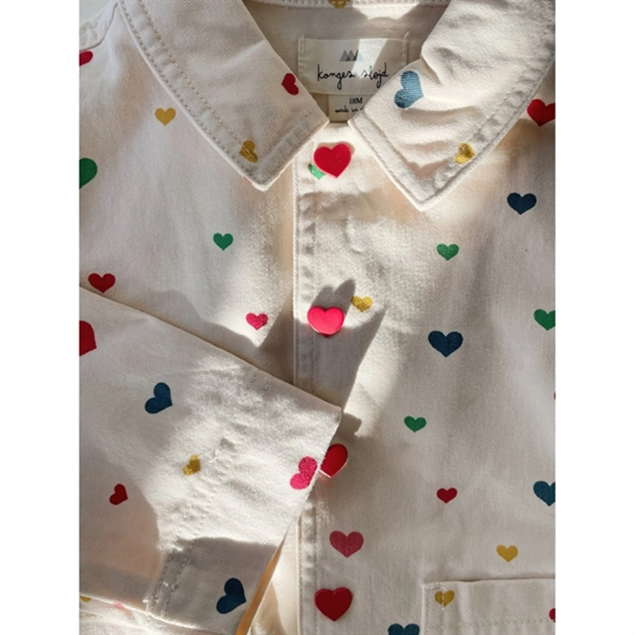 Konges Sl?jd Multi Heart Blush Fen Shirt Jacket SlipResistantFastenings