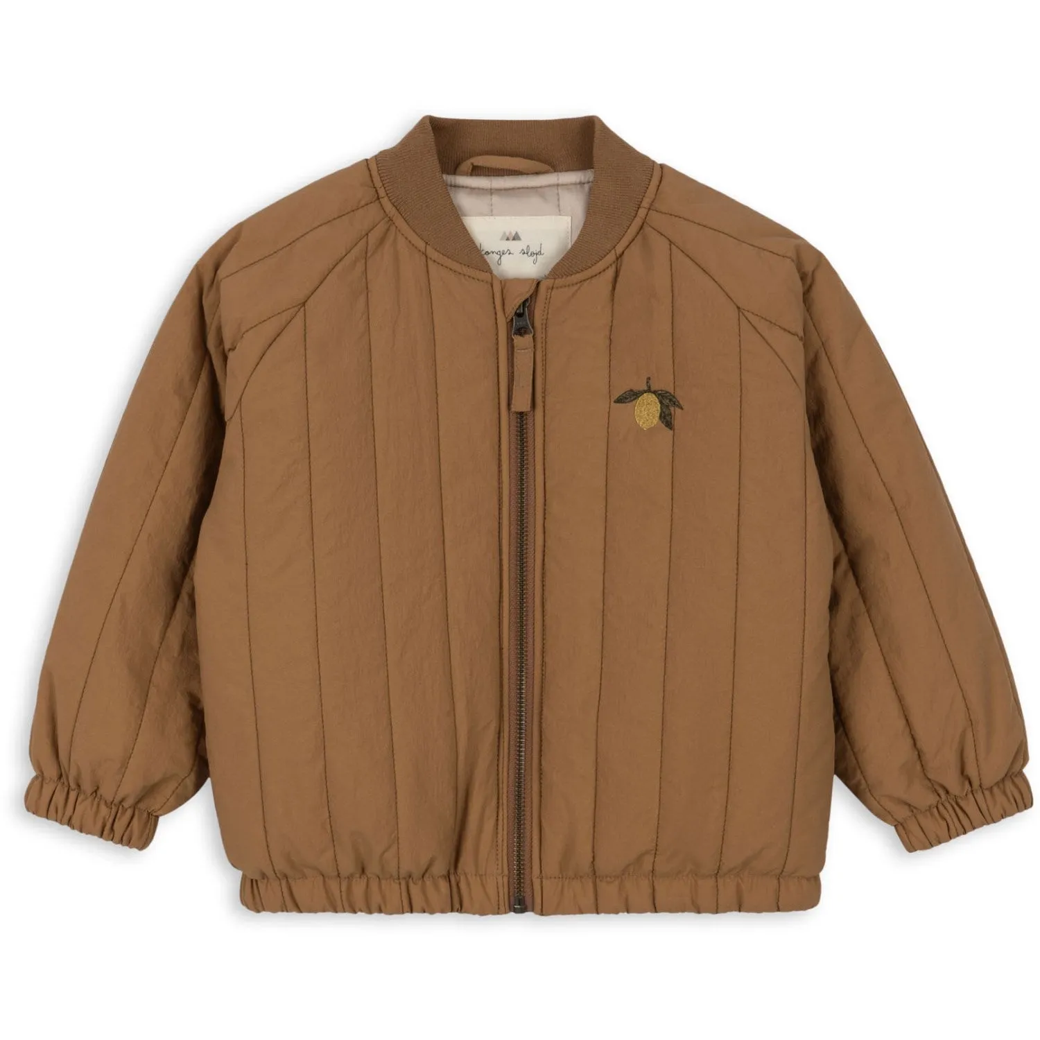 Noise Reducing Hardware Konges Sl?jd Tobbaco Brown Juno Bomber Jacket