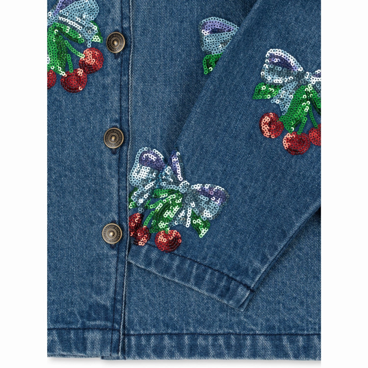 Weatherproof Construction Konges Sl?jd Amarena Sequin Magot Sequin Denim Jacket GOTS