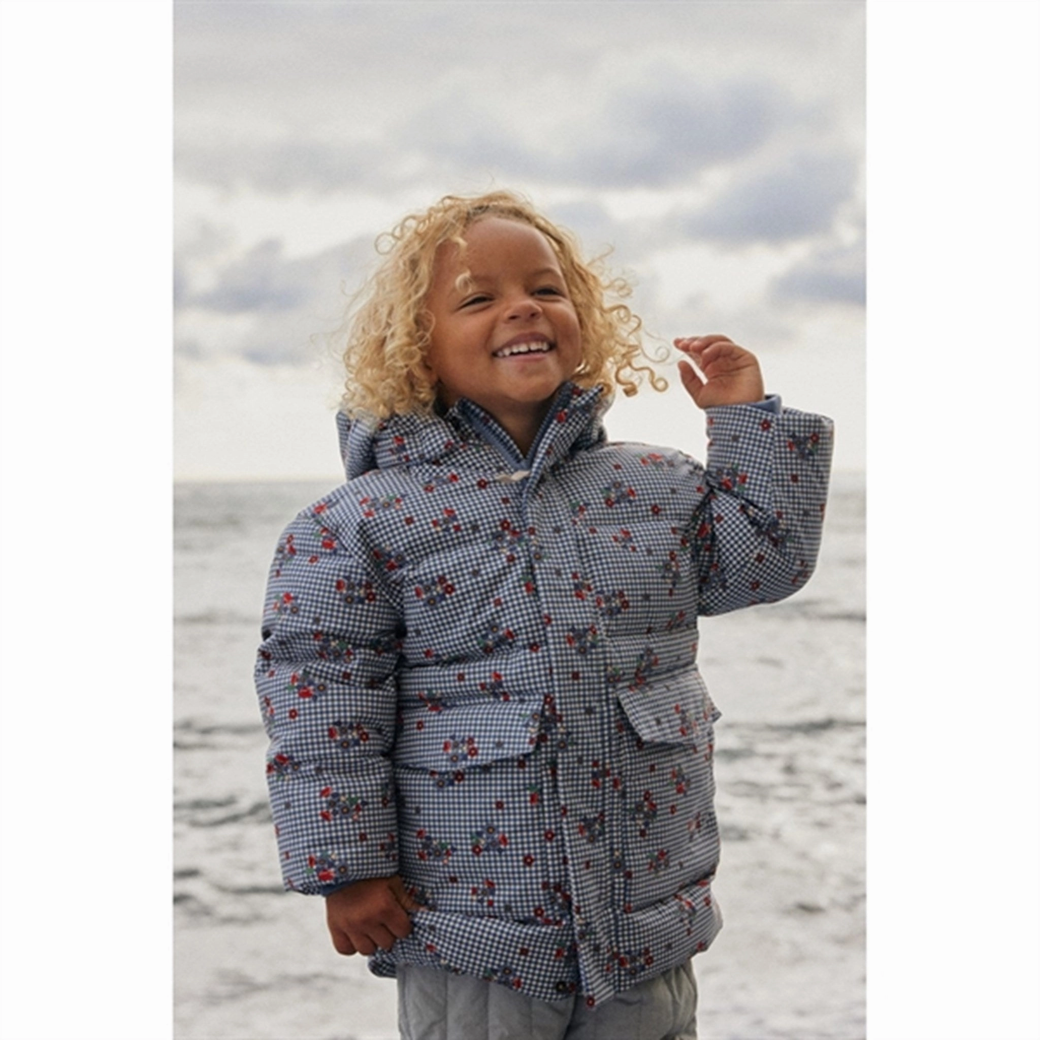 Durable Outer Layer All Weather Protection Konges Sl?jd Blossom Check Nutti Down Jacket