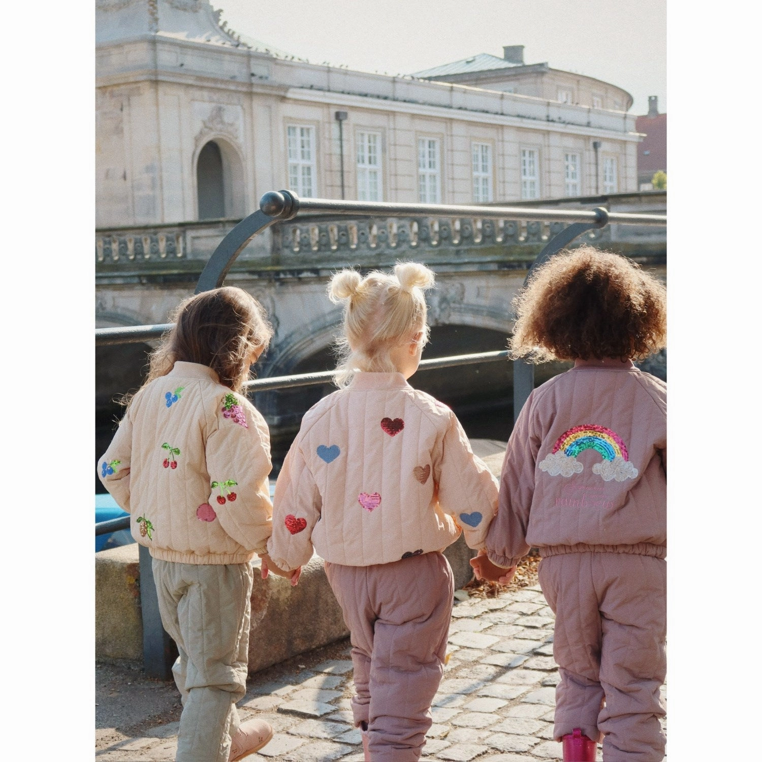 ScratchResistant Zippers Konges Sl?jd Cameo Rose Juno Sequin Bomber Jacket