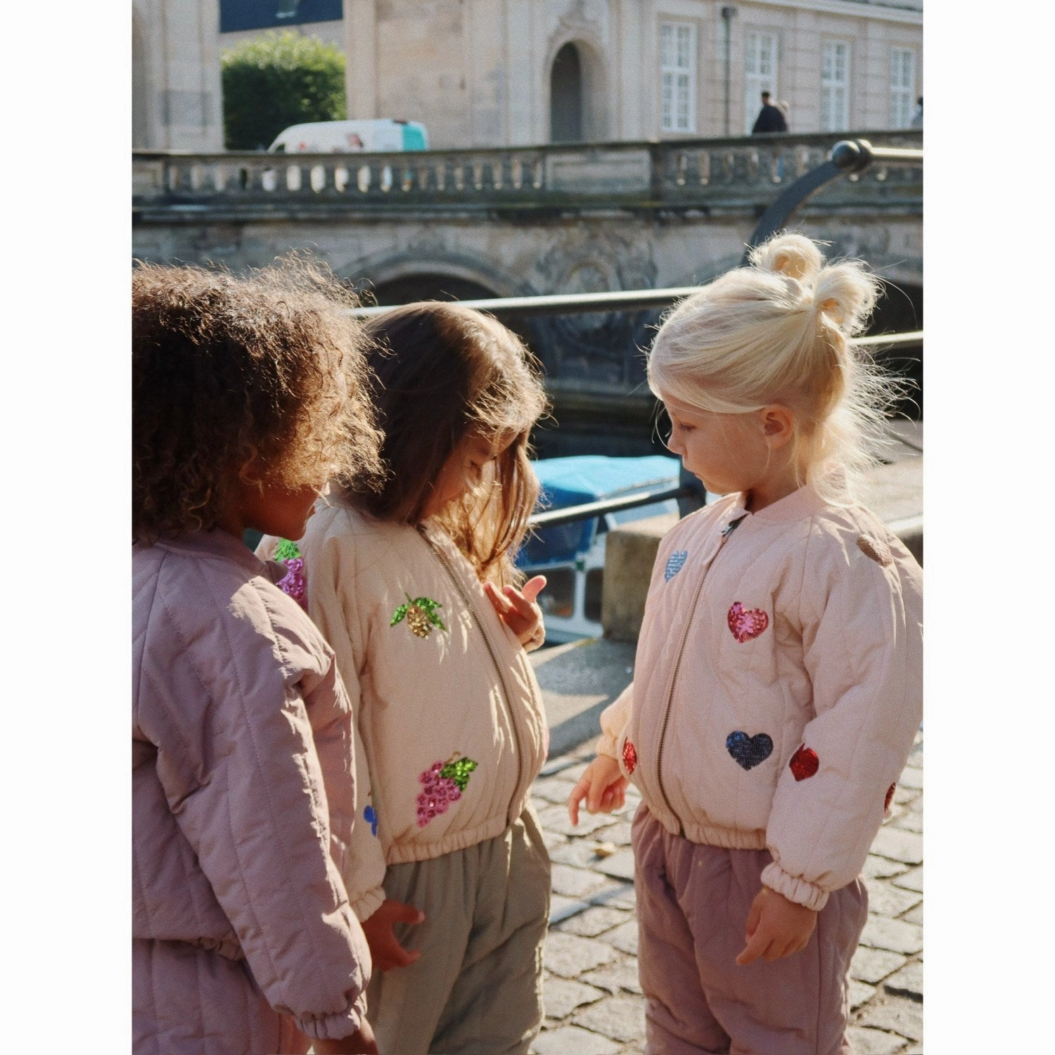 Rugged Daily Style Konges Sl?jd Cameo Rose Juno Sequin Bomber Jacket