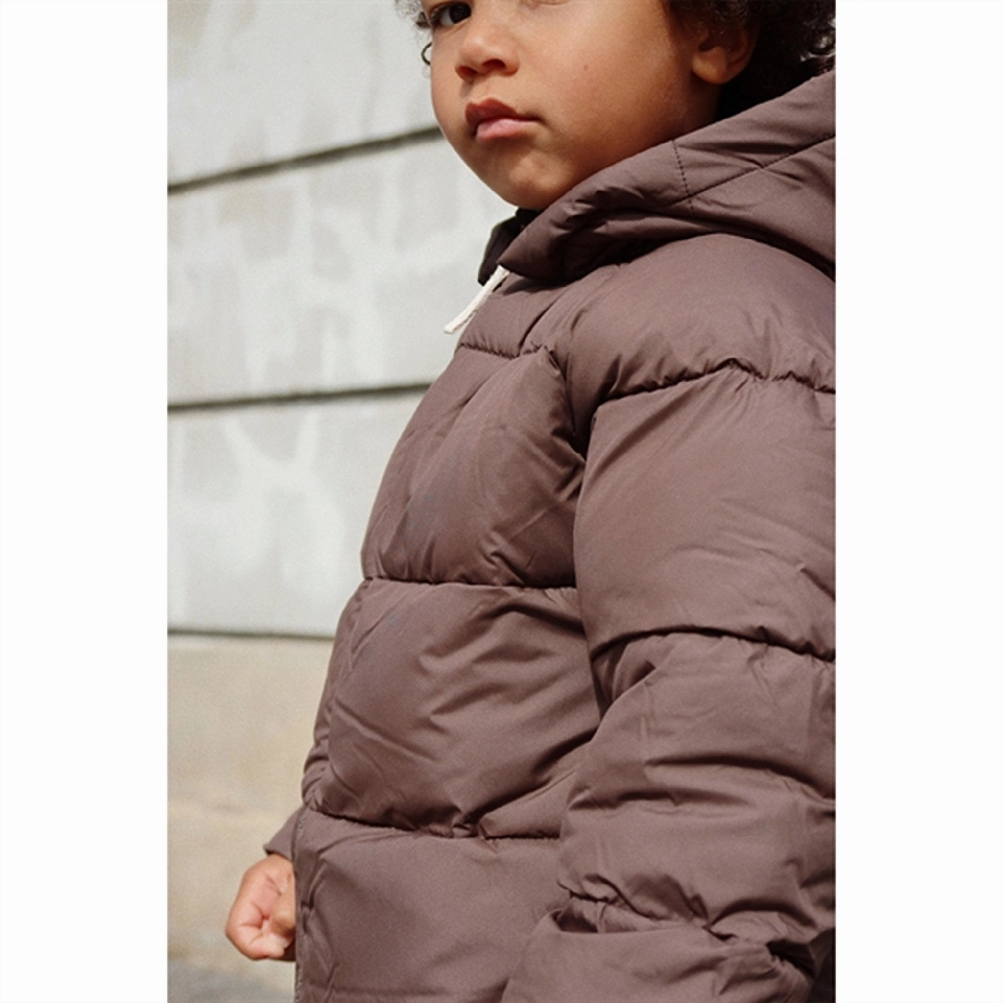 Short Length Wrinkle Resistant Konges Sl?jd Chocolate Brown Nuka Down Jacket